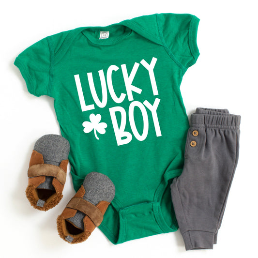 Lucky Boy | Baby Graphic Short Sleeve Bodysuit