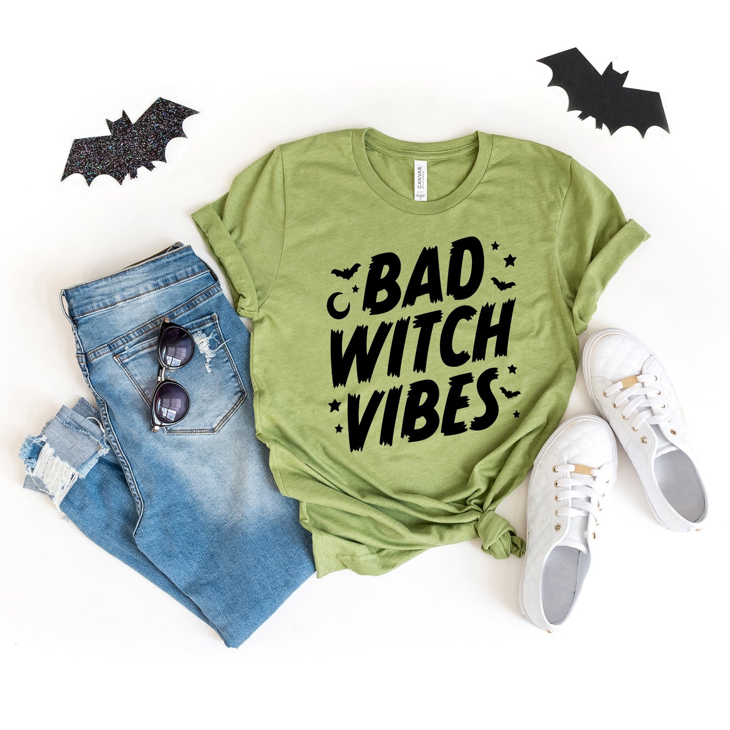 Bad W Vibes Moon | Short Sleeve Crew Neck