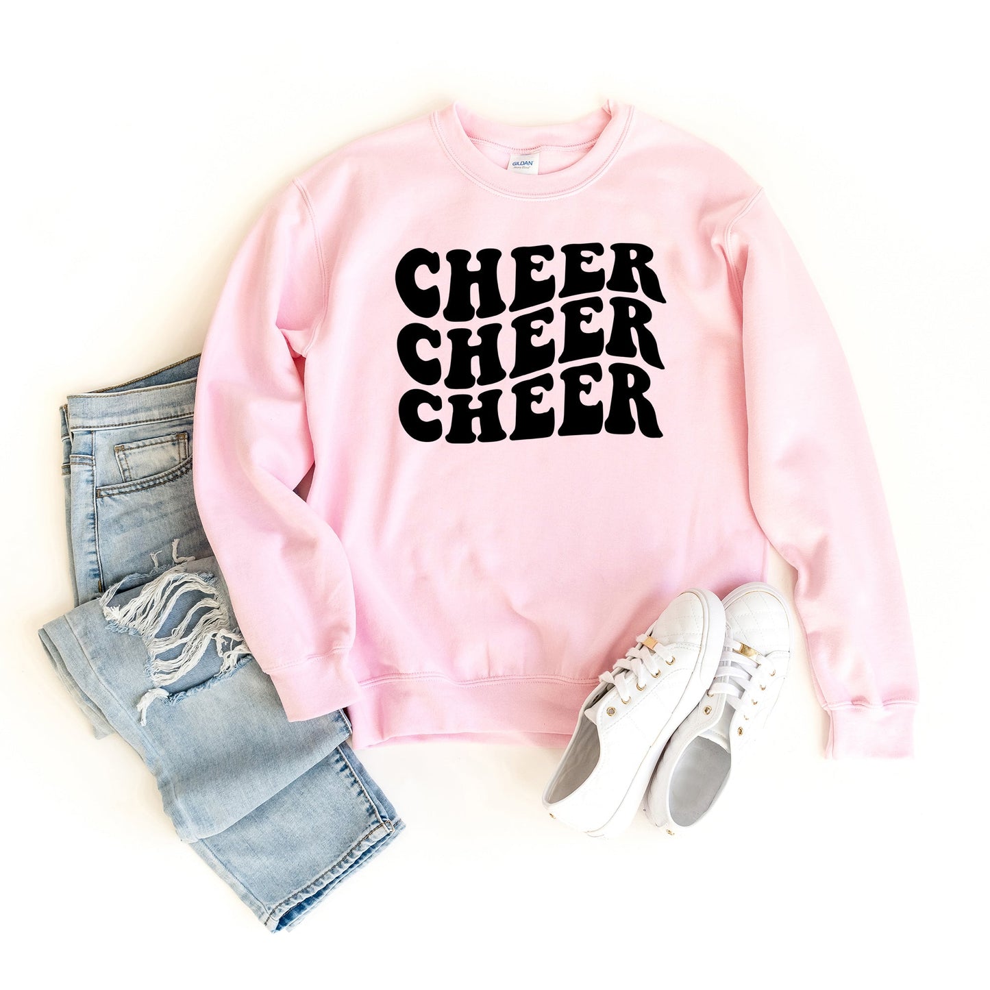 Cheer Stacked Wavy | Sweatshirt