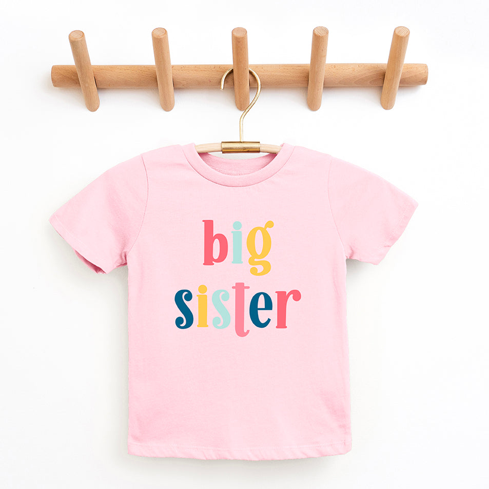 Big Sister Colorful | Toddler Graphic Short Sleeve Tee