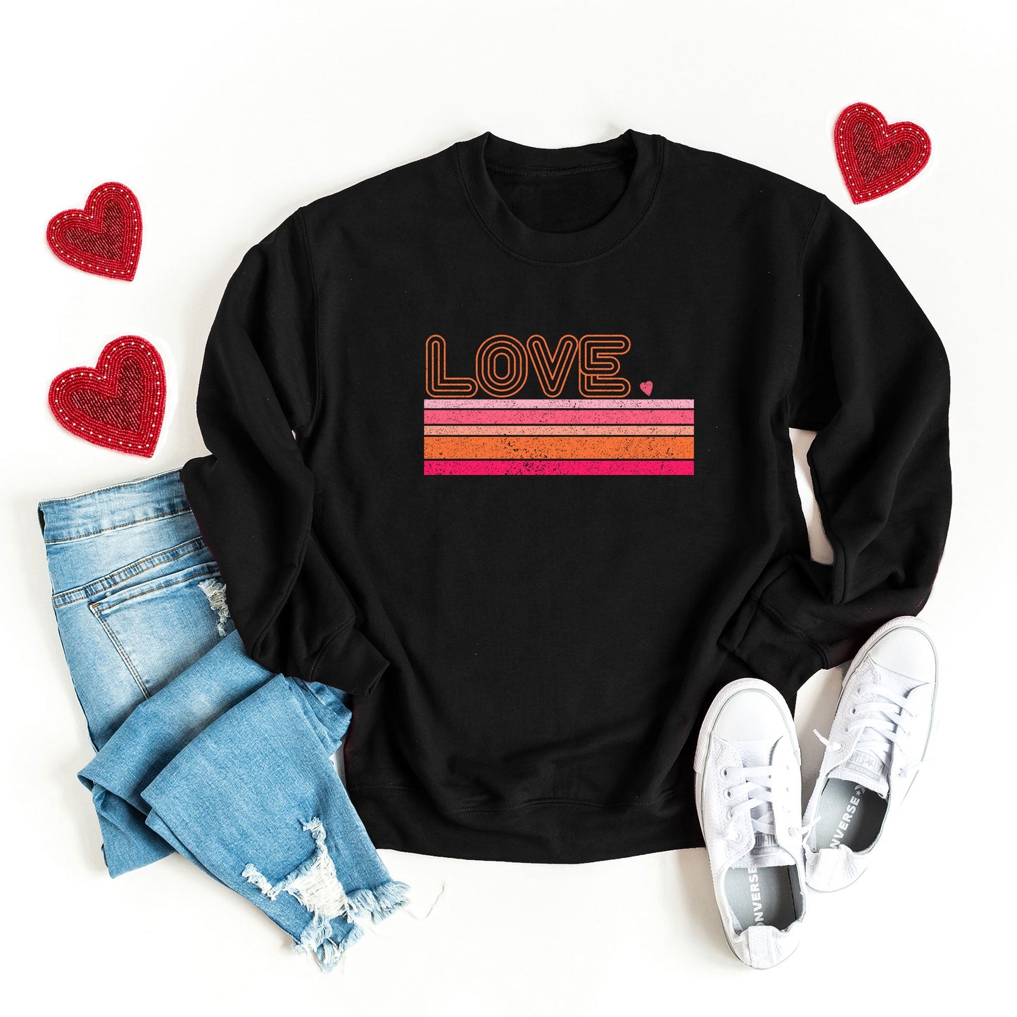 Retro Love Stripes | Sweatshirt