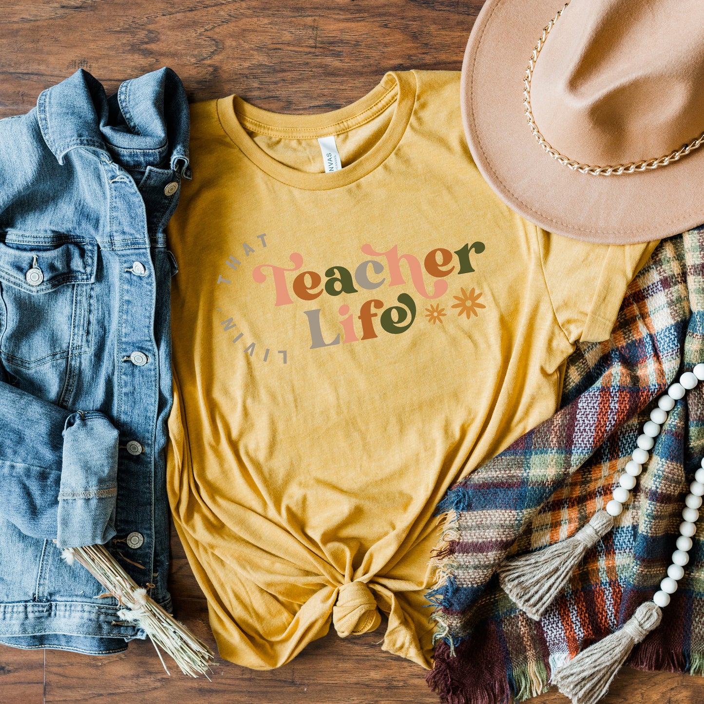 Teacher Life Colorful | Short Sleeve Graphic Tee