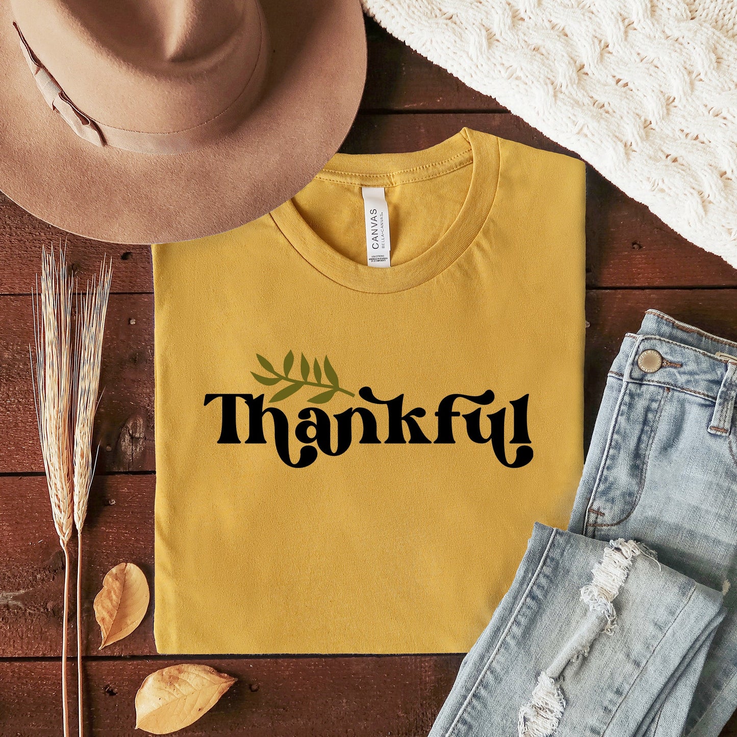 Thankful Leaf | Short Sleeve Graphic Tee