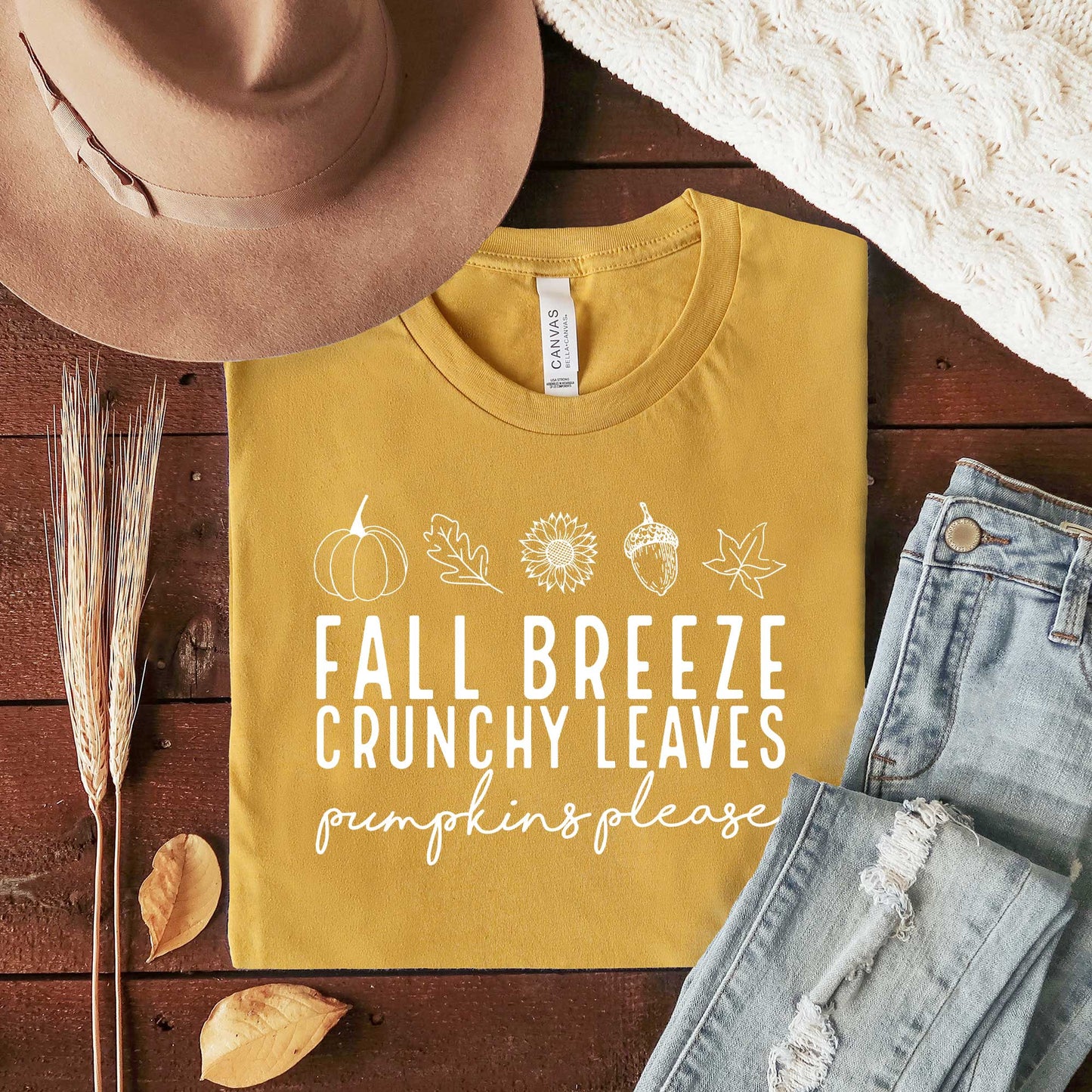 Fall Breeze Crunchy Leaves | Short Sleeve Graphic Tee