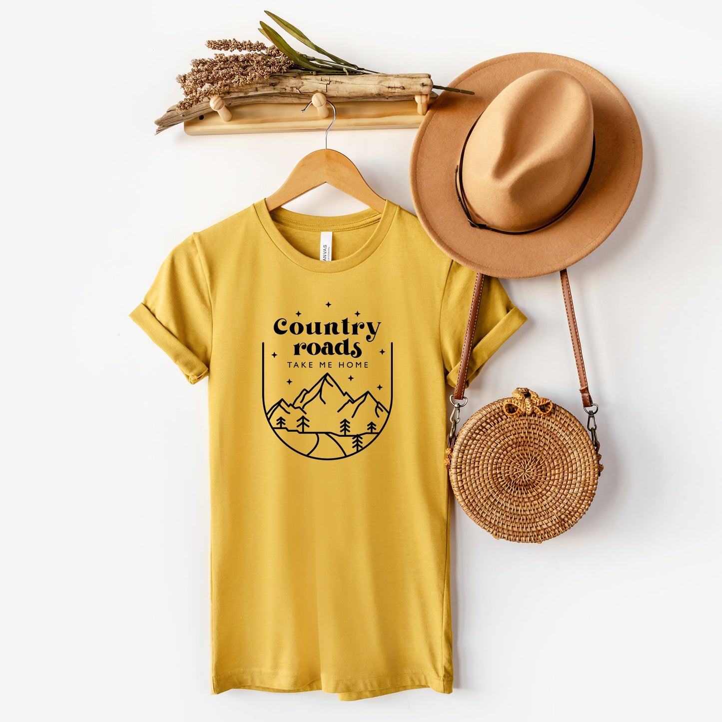Country Roads Mountains | Short Sleeve Graphic Tee
