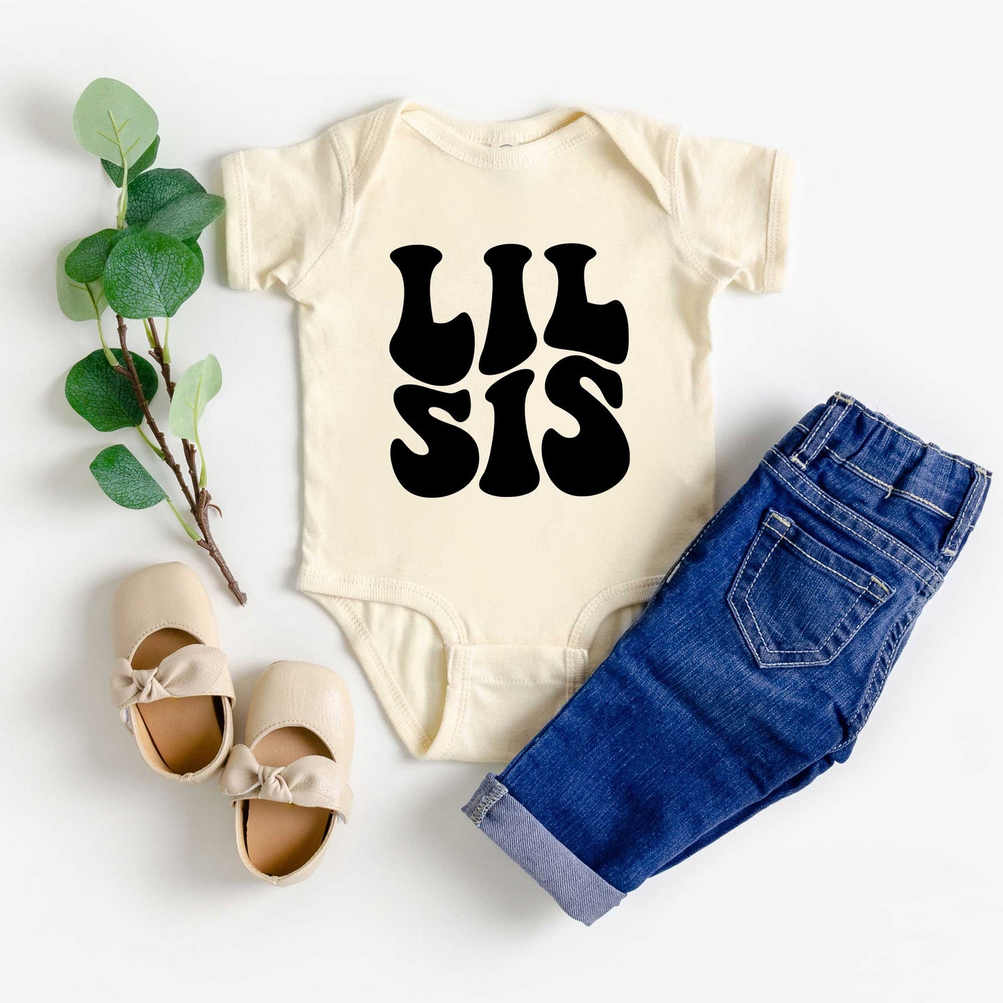 Lil Sis Wavy | Baby Graphic Short Sleeve Bodysuit