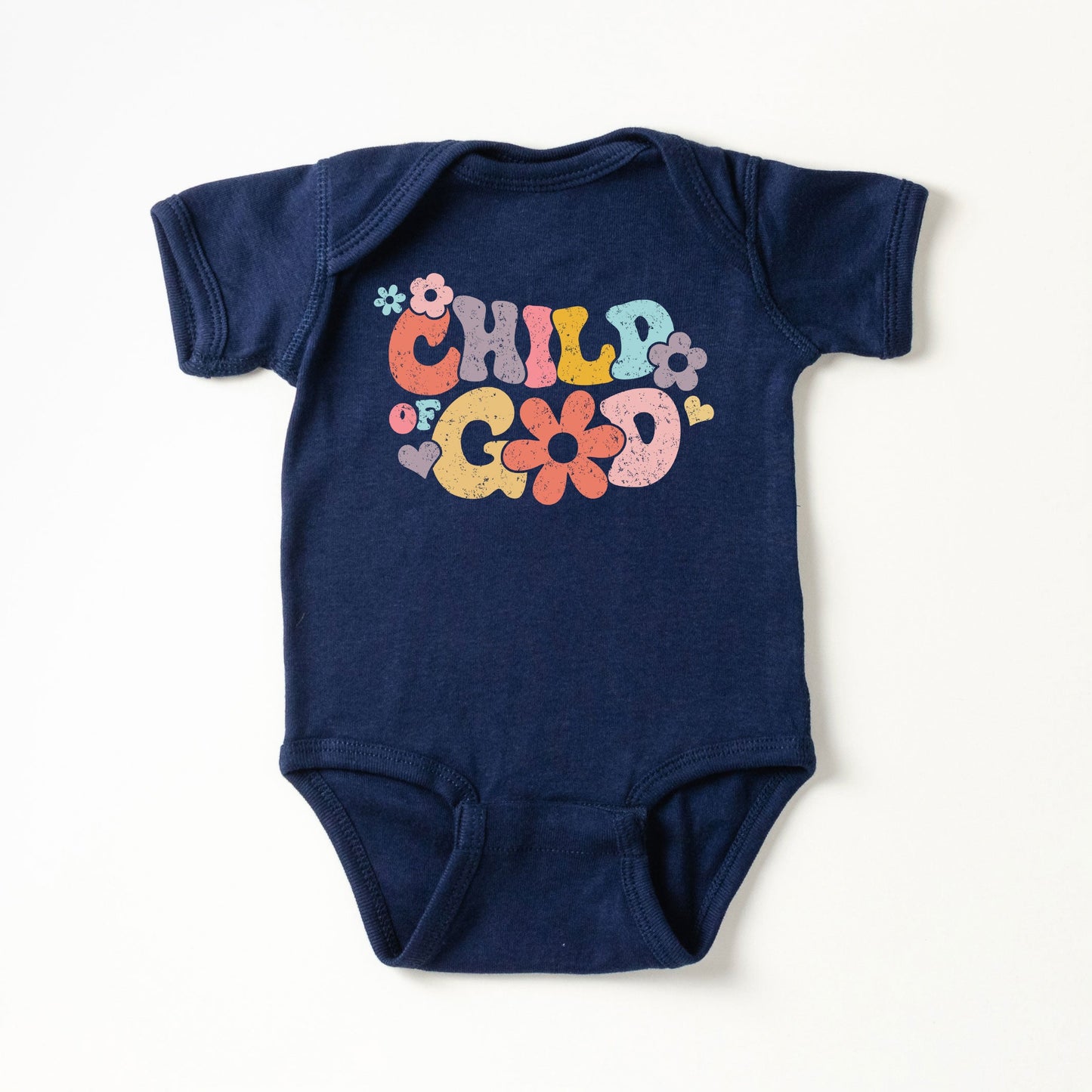Child Of God Flowers | Baby Graphic Short Sleeve Bodysuit