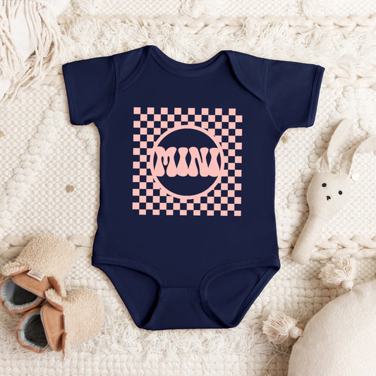 Checkered Mini | Baby Graphic Short Sleeve Bodysuit