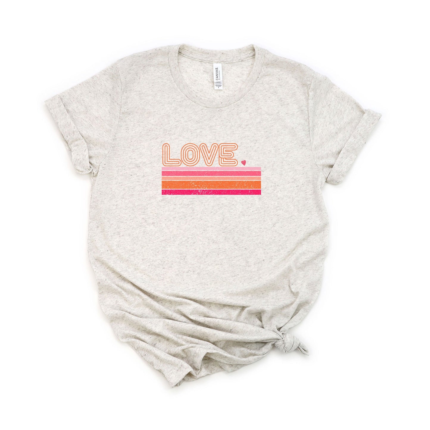 Retro Love Stripes | Short Sleeve Graphic Tee