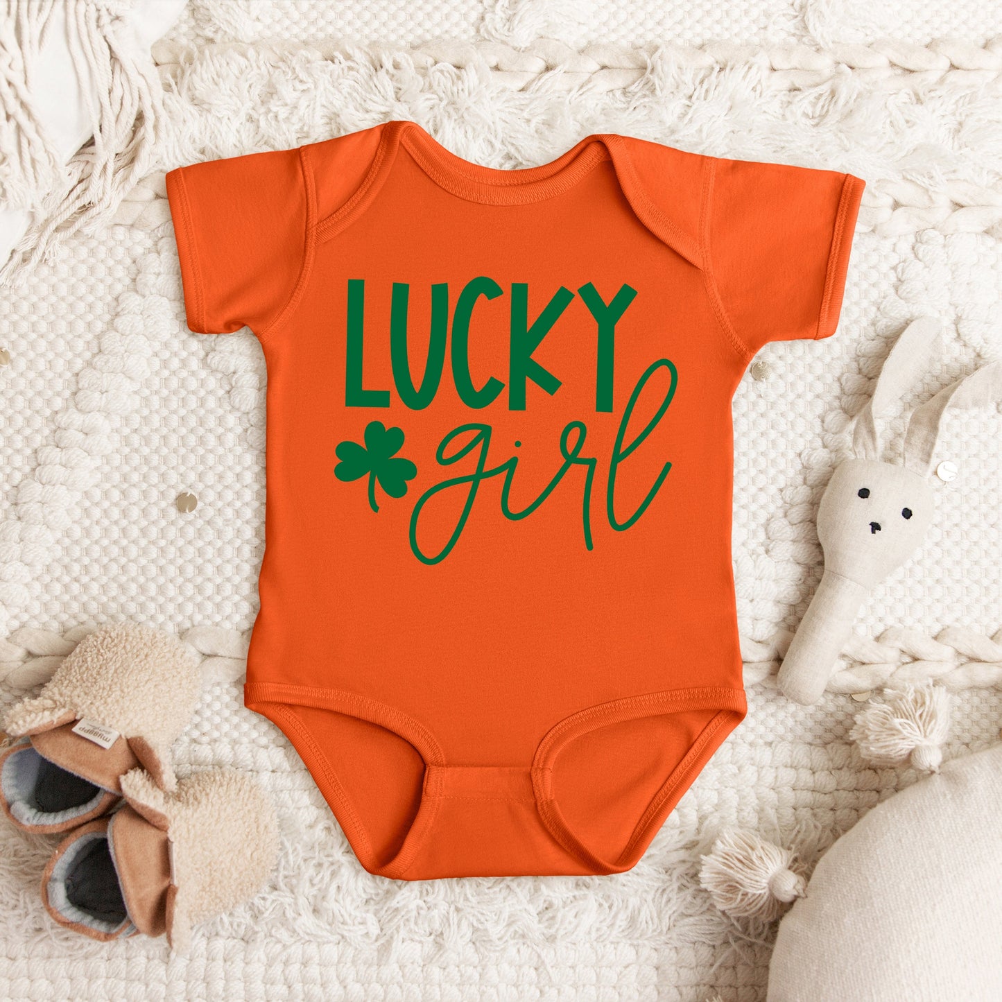 Lucky Girl | Baby Graphic Short Sleeve Bodysuit