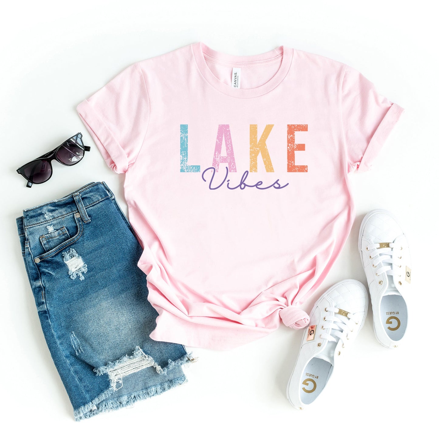 Lake Vibes Cursive | Short Sleeve Graphic Tee