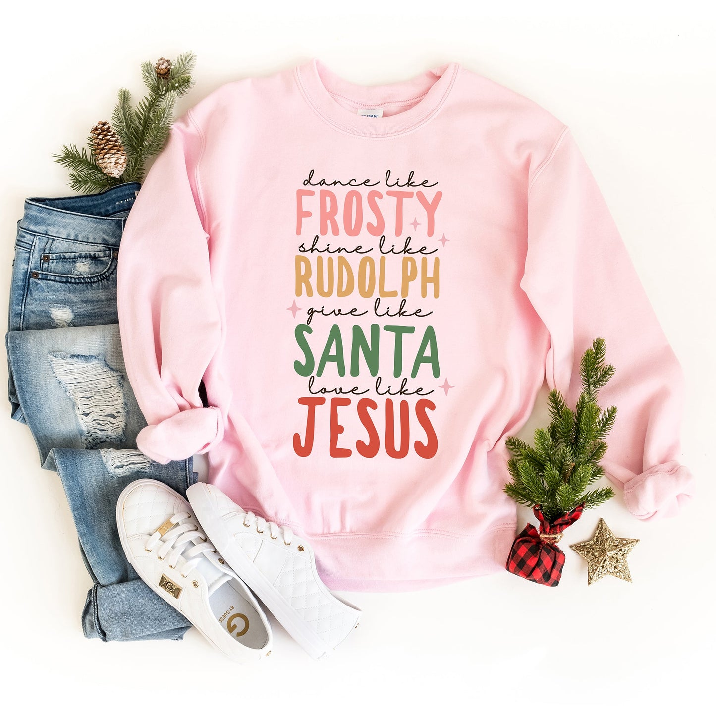 Frosty Rudolph Santa Jesus | Sweatshirt