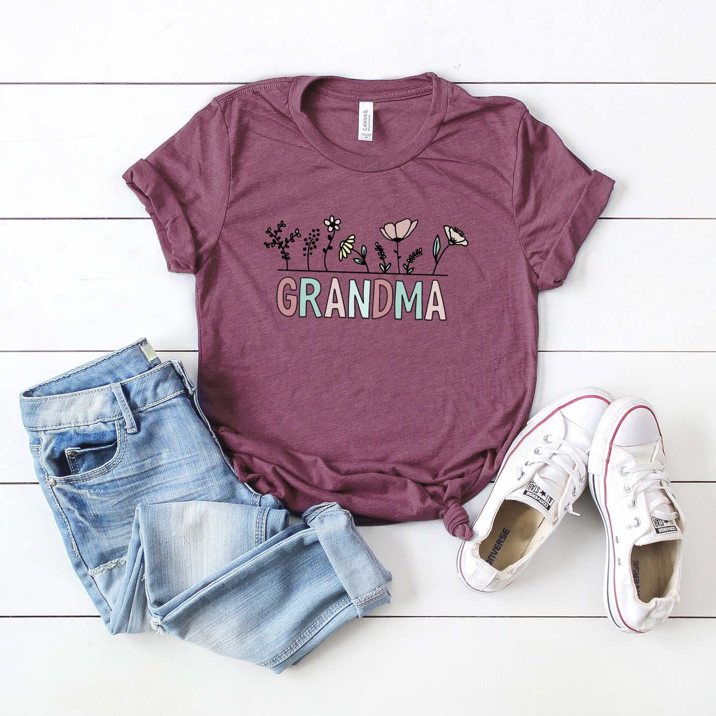 Grandma Flowers | Short Sleeve Graphic Tee