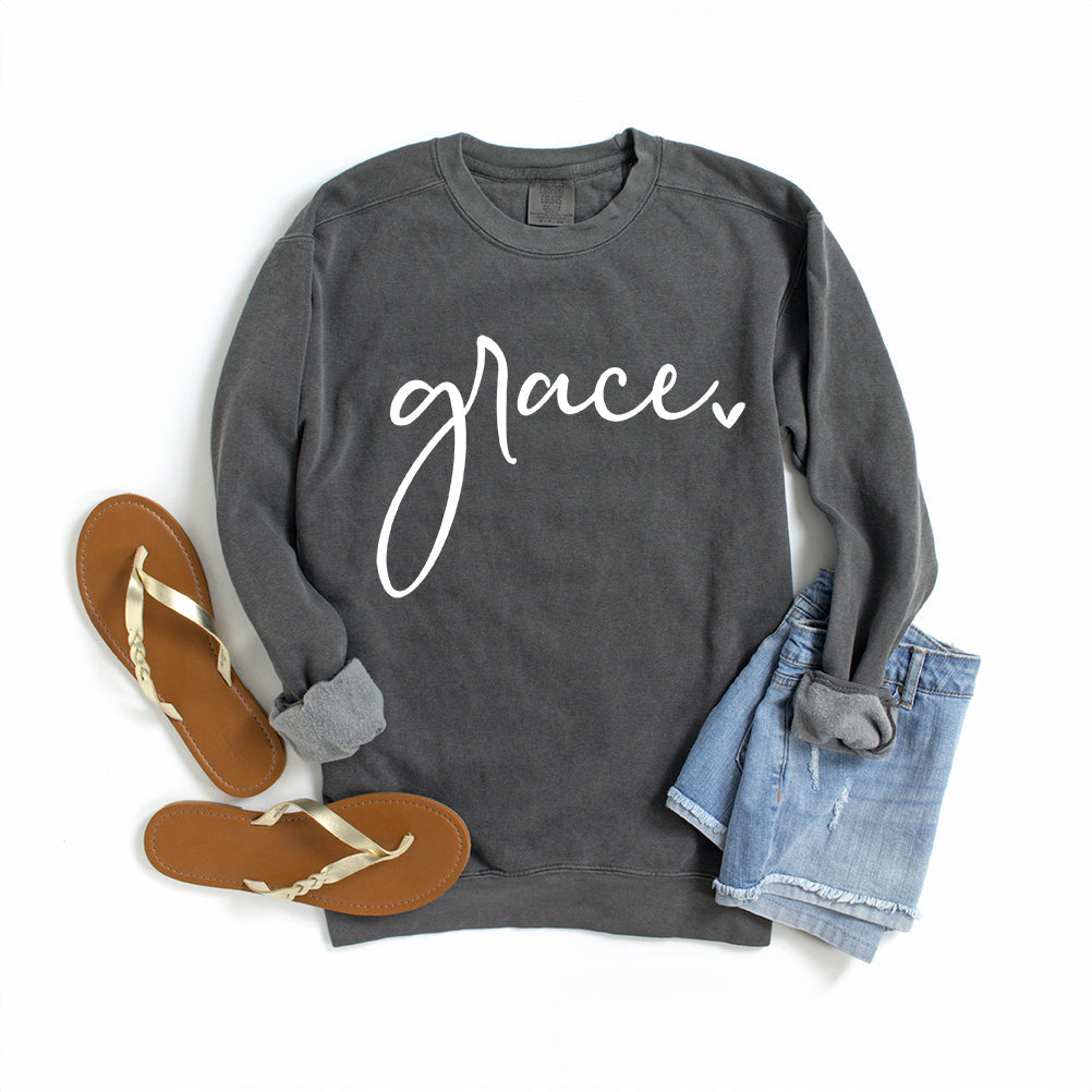 Grace Heart | Garment Dyed Sweatshirt