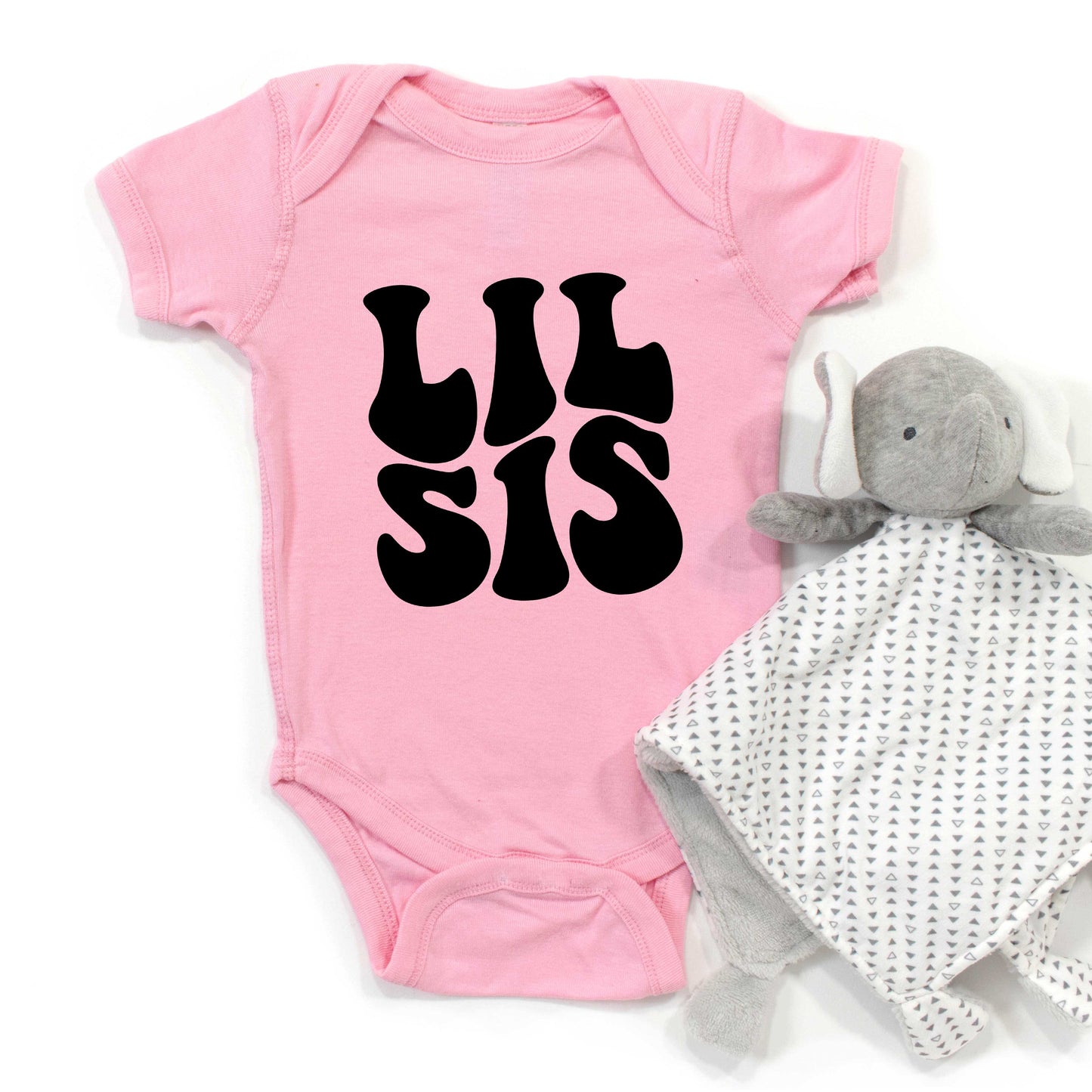 Lil Sis Wavy | Baby Graphic Short Sleeve Bodysuit
