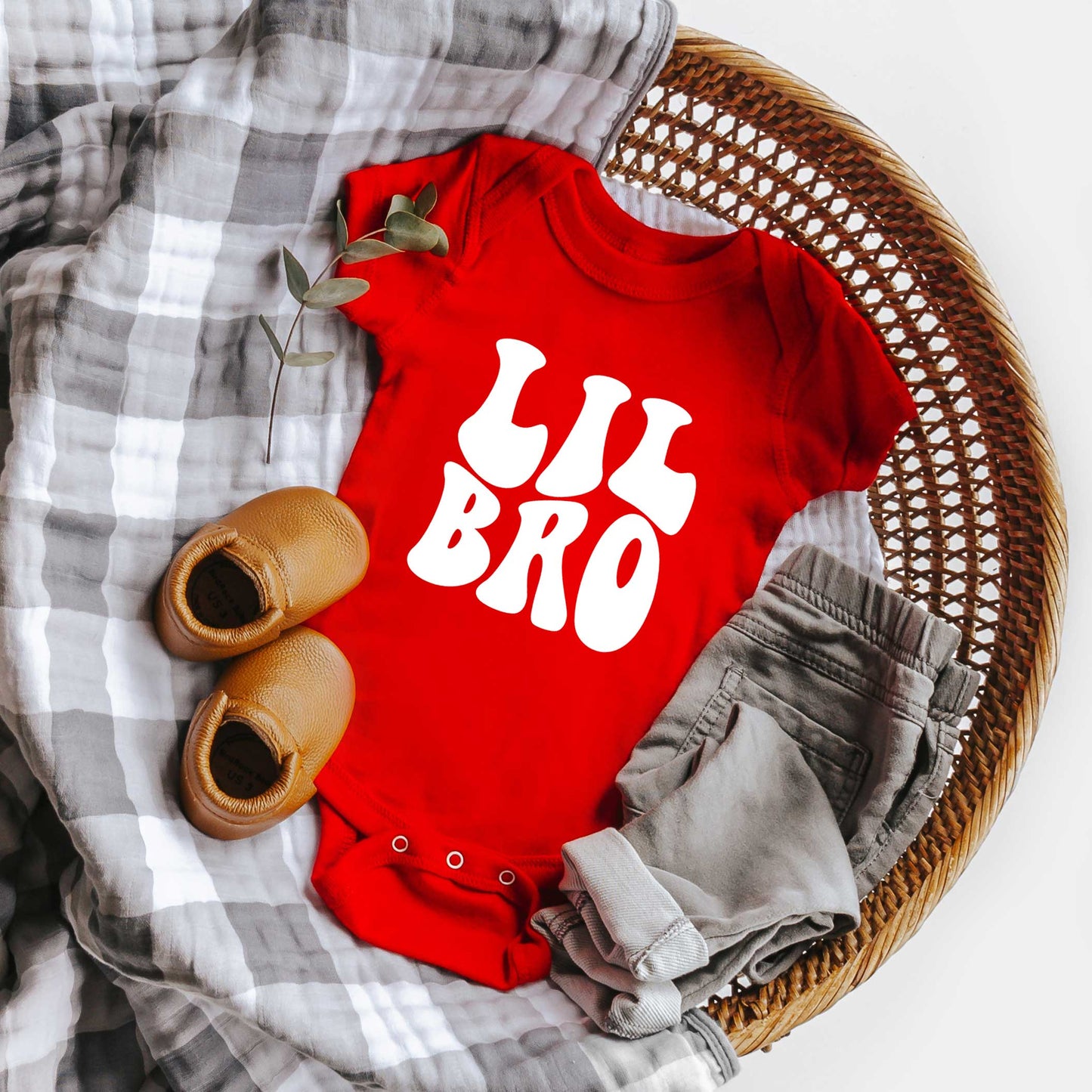 Lil Bro Wavy | Baby Graphic Short Sleeve Bodysuit