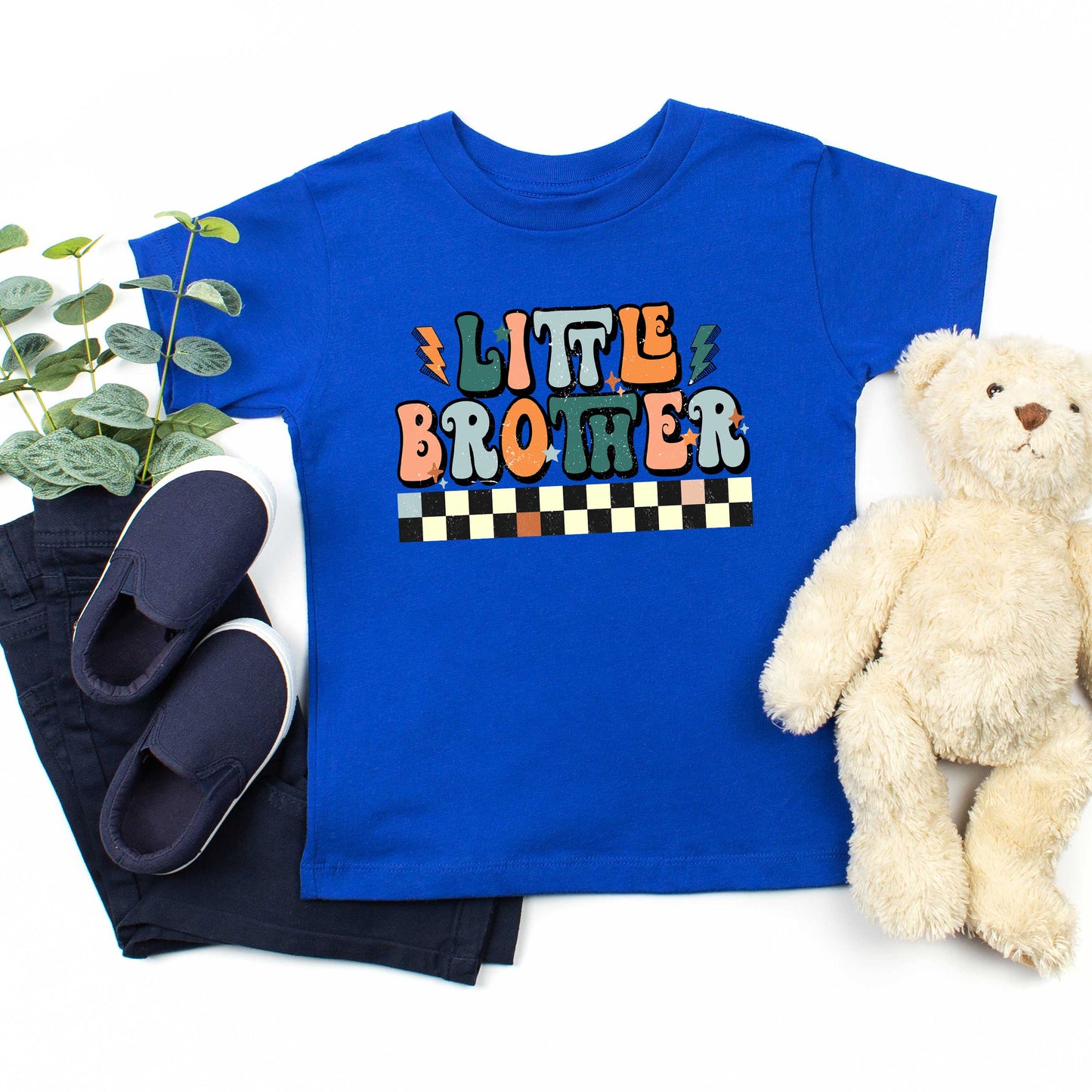 Little Brother Checkered | Toddler Graphic Short Sleeve Tee