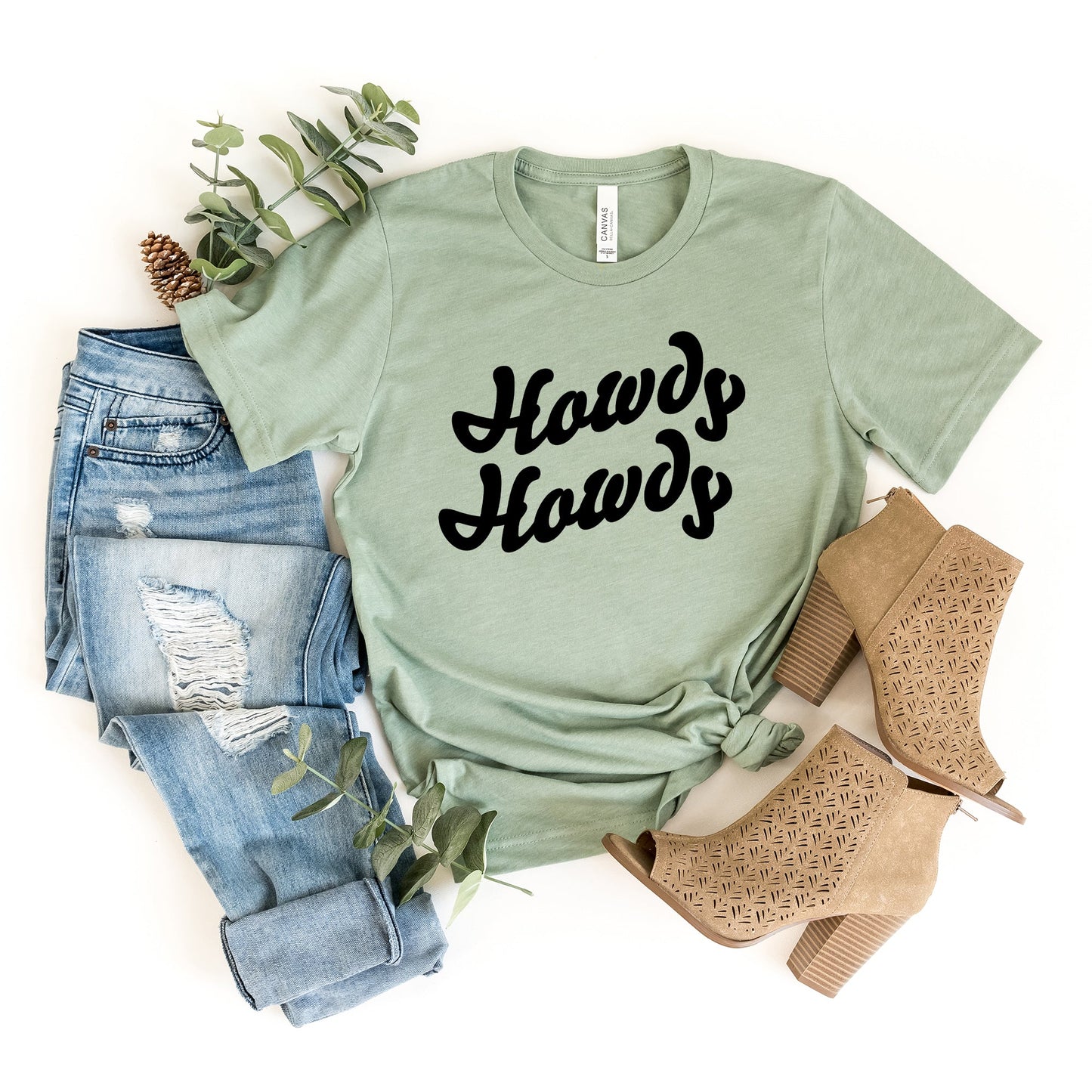Howdy Howdy Cursive | Short Sleeve Graphic Tee
