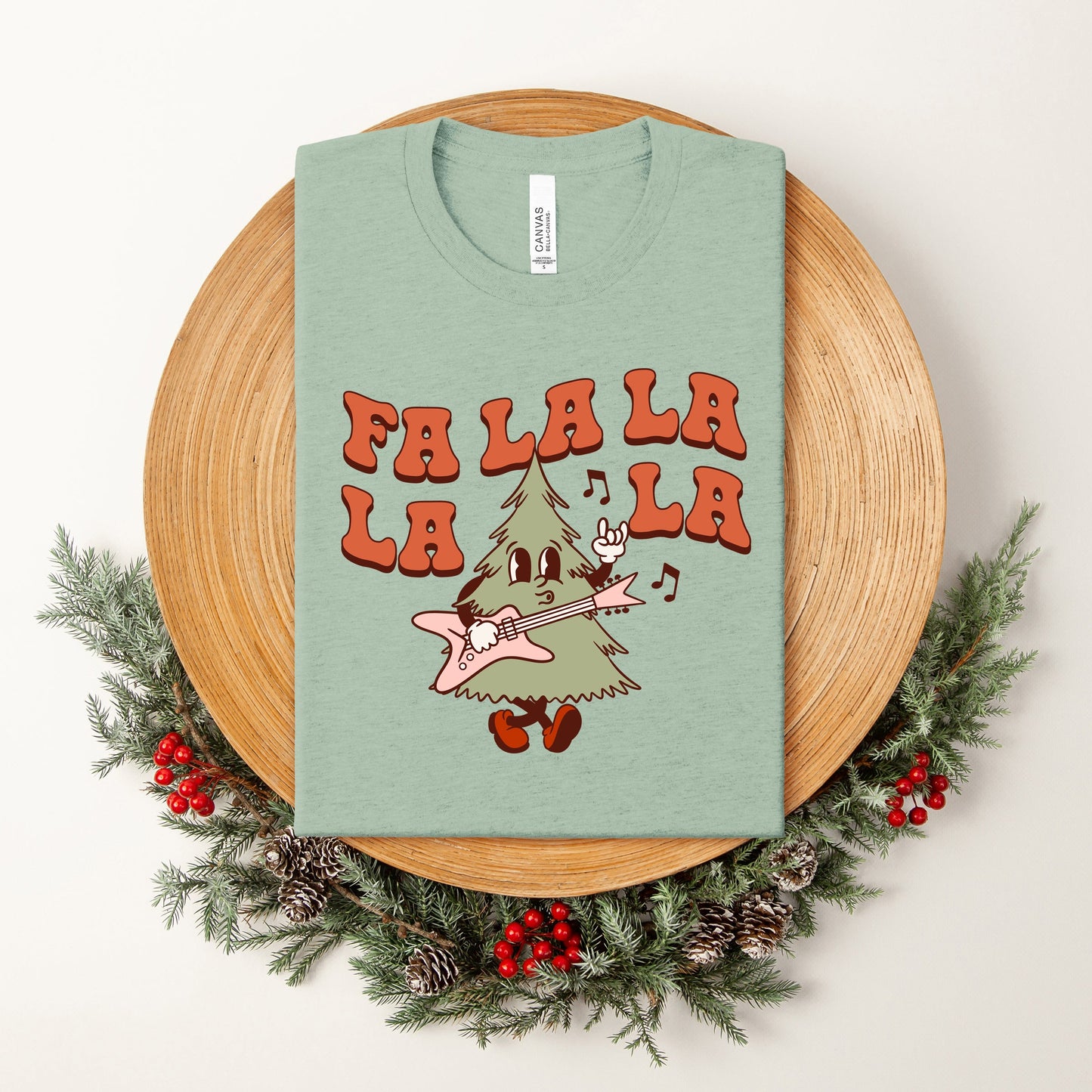 Fa La La Rockin' Tree | Short Sleeve Crew Neck