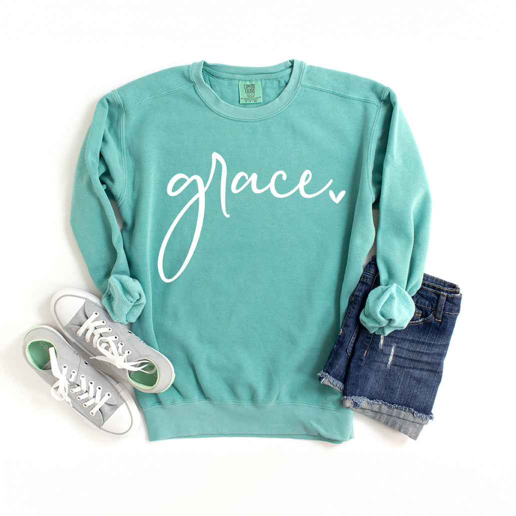 Grace Heart | Garment Dyed Sweatshirt