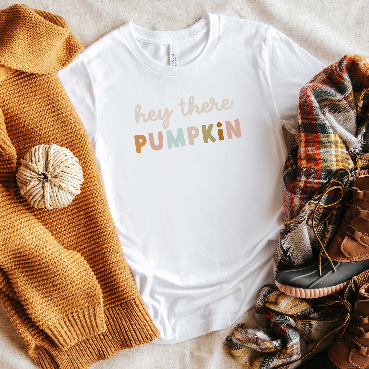 Hey There Pumpkin Colorful | Short Sleeve Graphic Tee