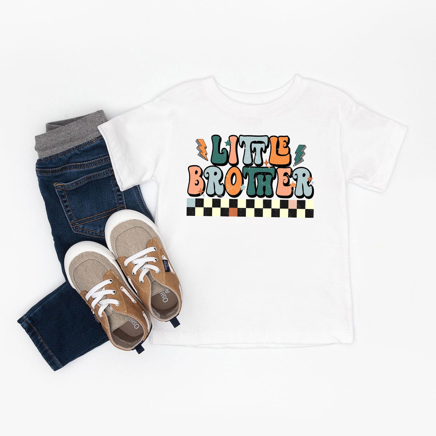 Little Brother Checkered | Toddler Graphic Short Sleeve Tee