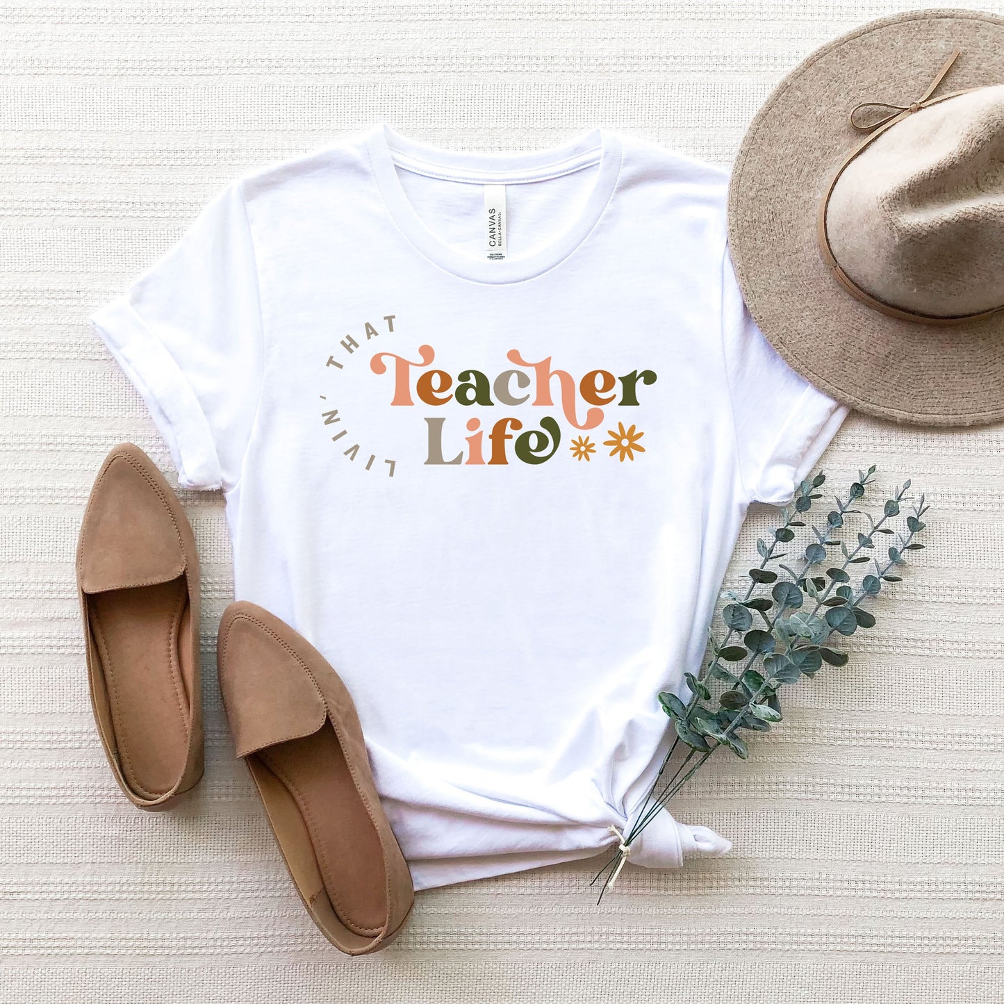 Teacher Life Colorful | Short Sleeve Graphic Tee