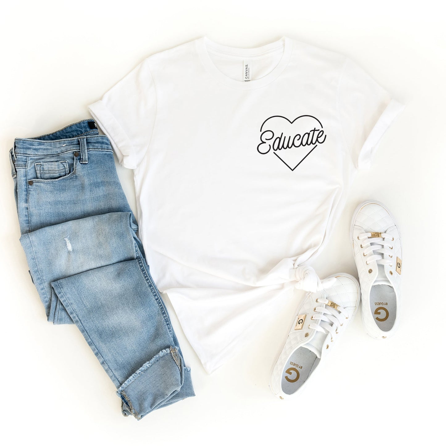 Educate Heart Mini | Short Sleeve Graphic Tee