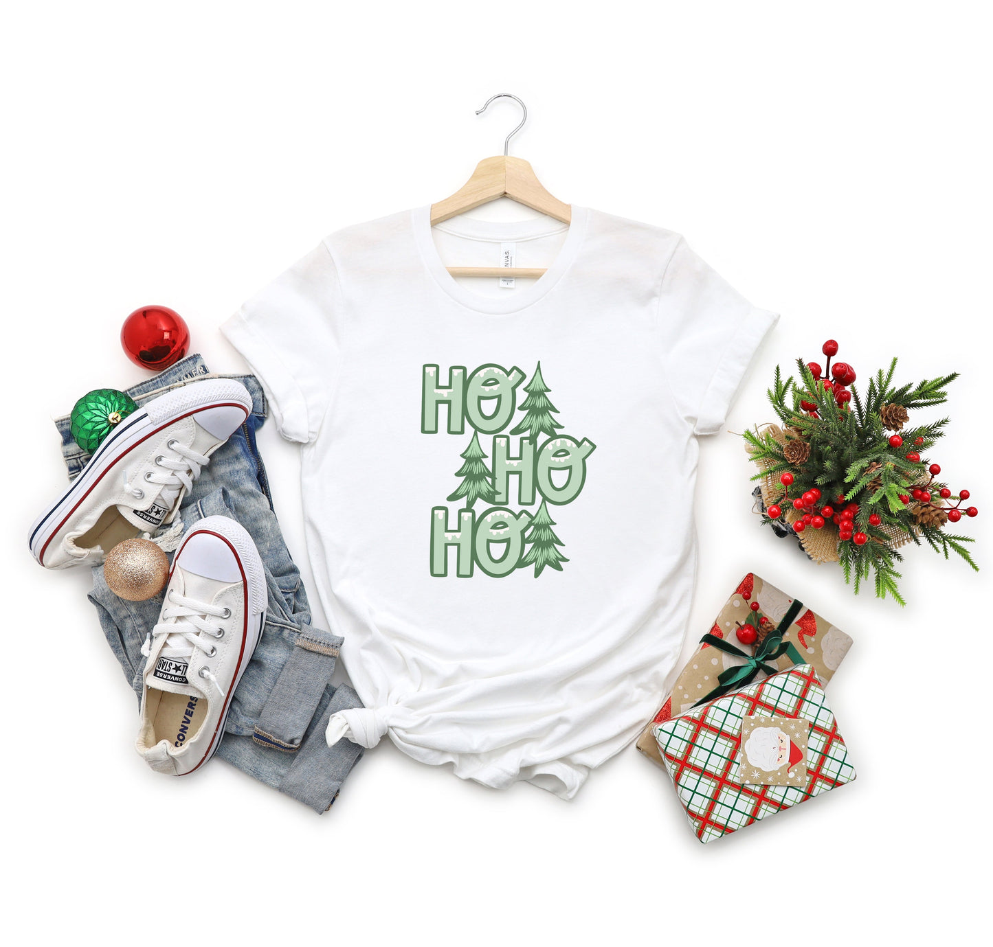 Ho Ho Ho Tree | Short Sleeve Crew Neck