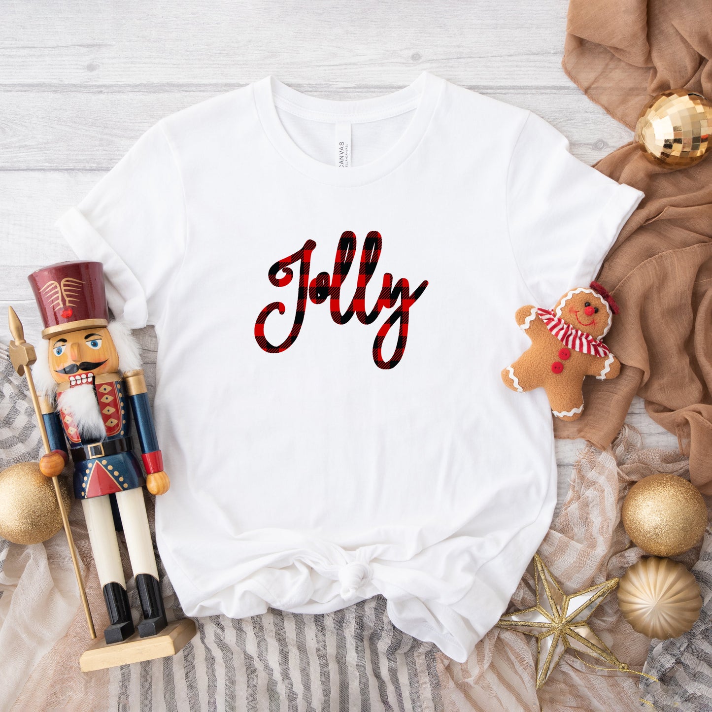 Jolly Plaid | Short Sleeve Crew Neck