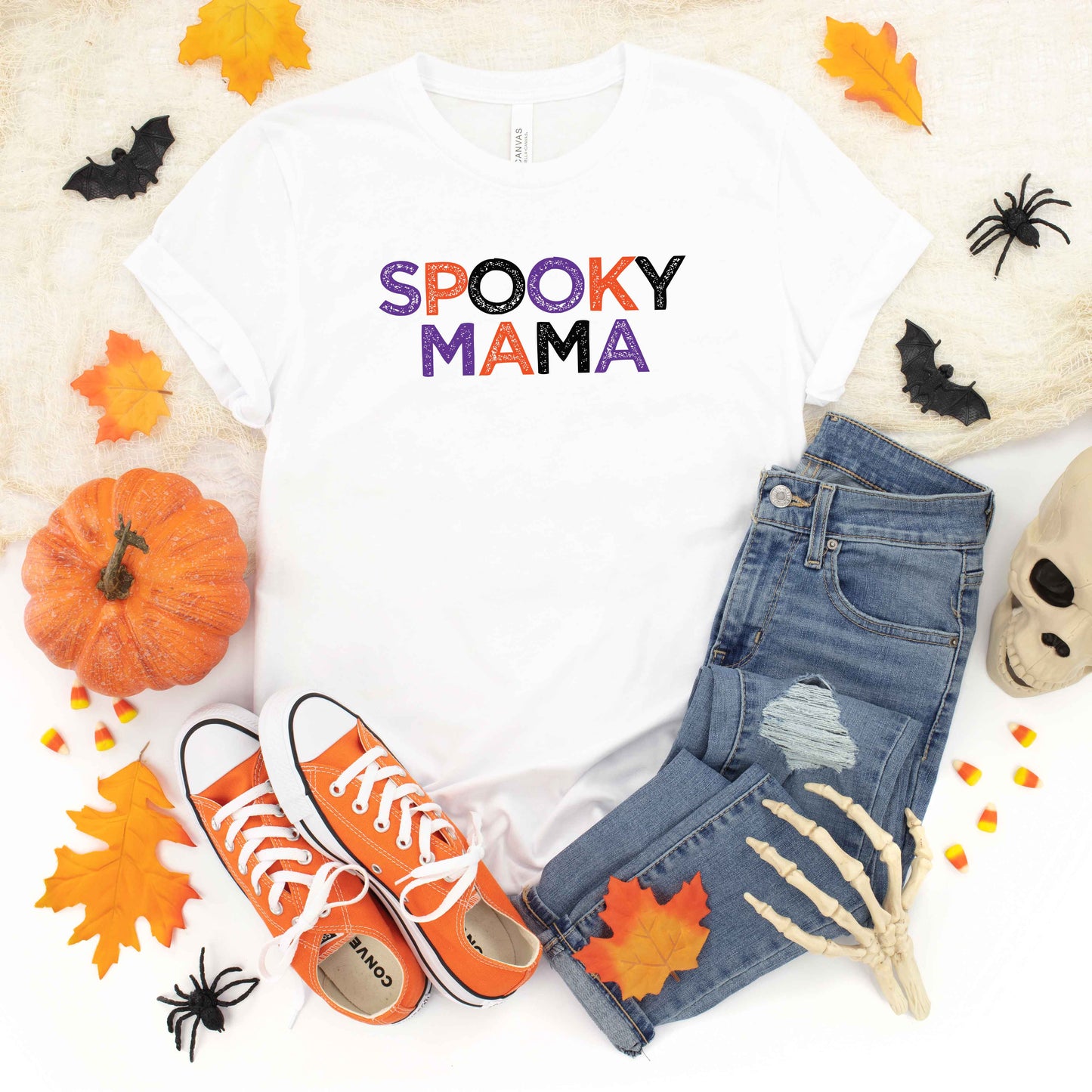 Spooky Mama Colorful | Short Sleeve Graphic Tee