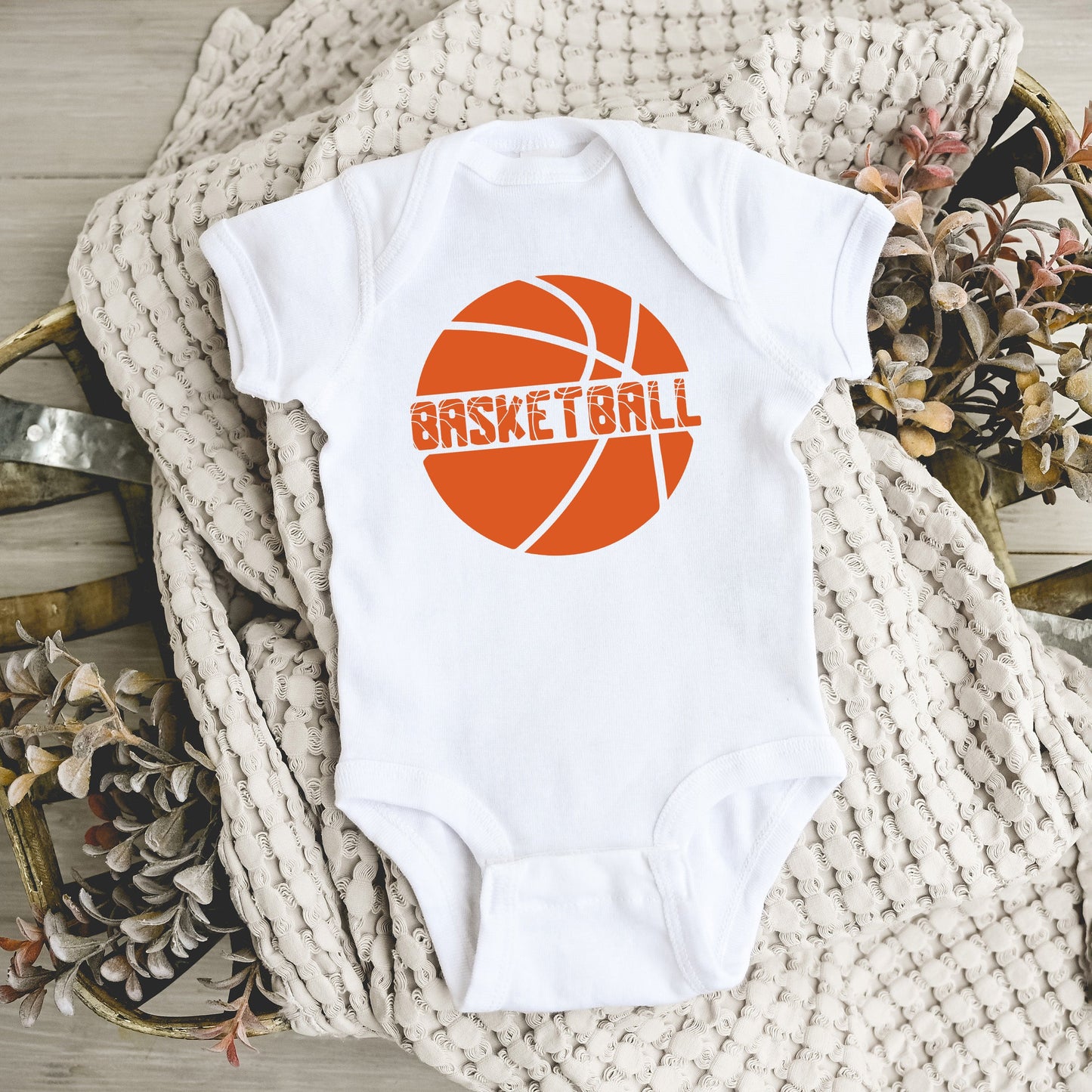 Basketball With Ball | Baby Graphic Short Sleeve Bodysuit