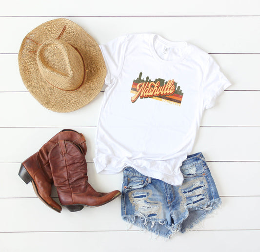 Nashville Stripes | Short Sleeve Graphic Tee