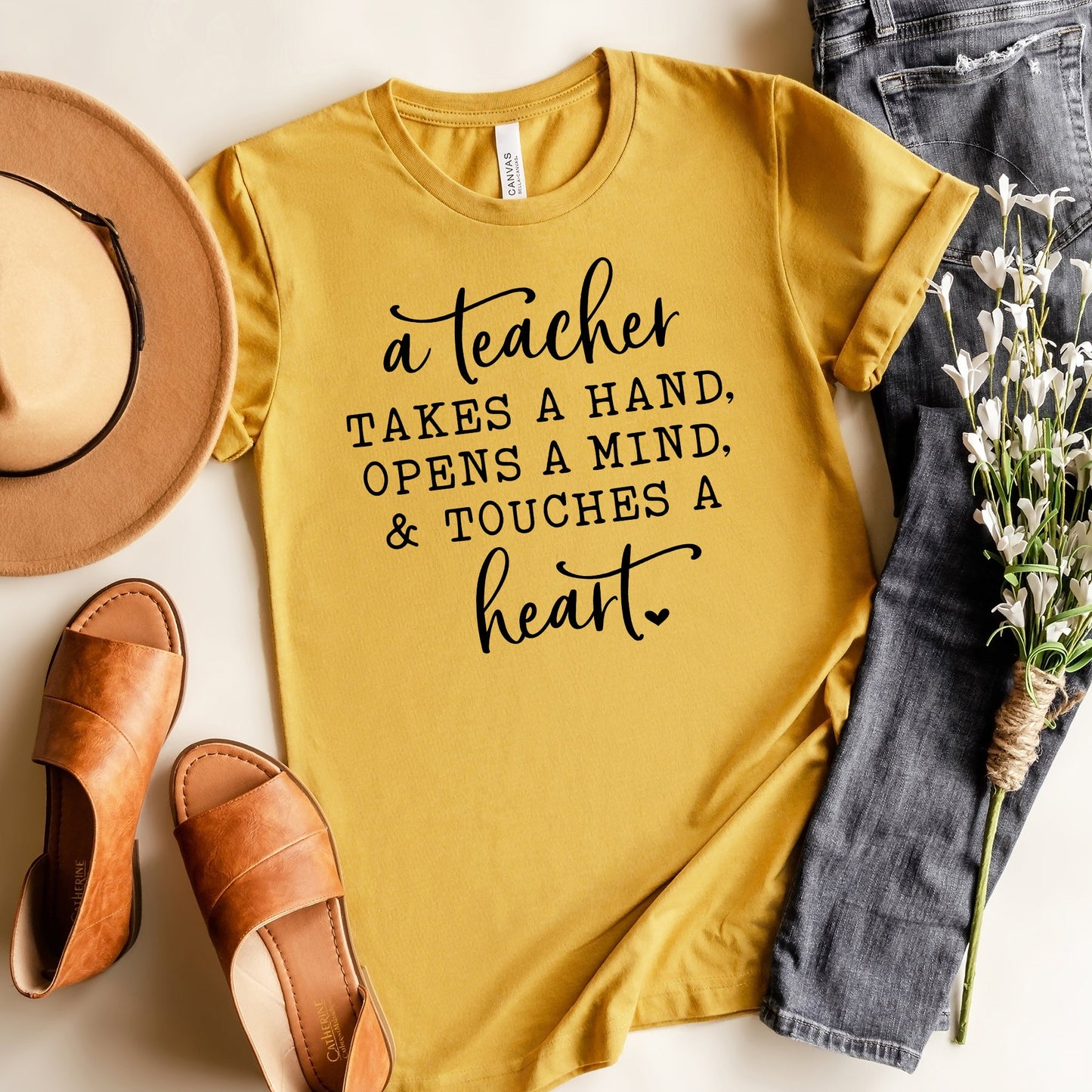 A Teacher Touches A Heart | Short Sleeve Graphic Tee