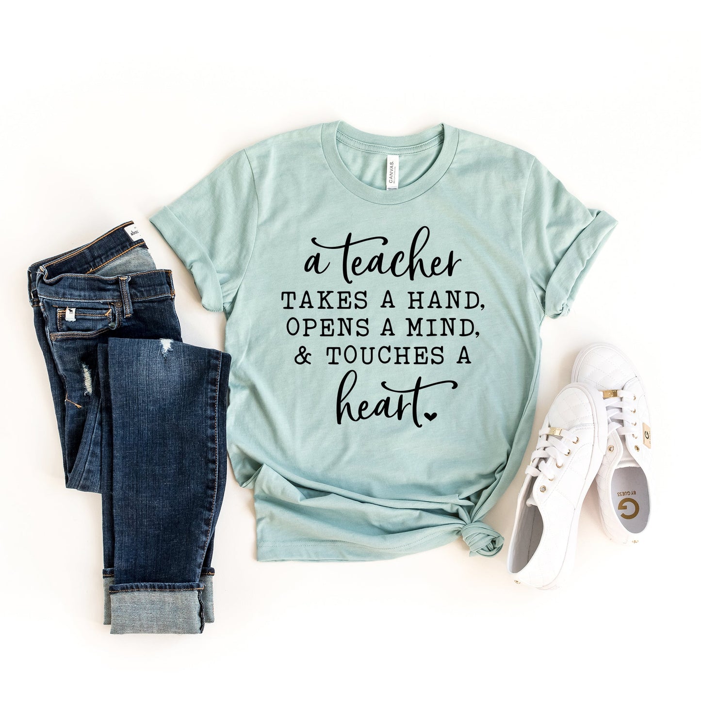 A Teacher Touches A Heart | Short Sleeve Graphic Tee