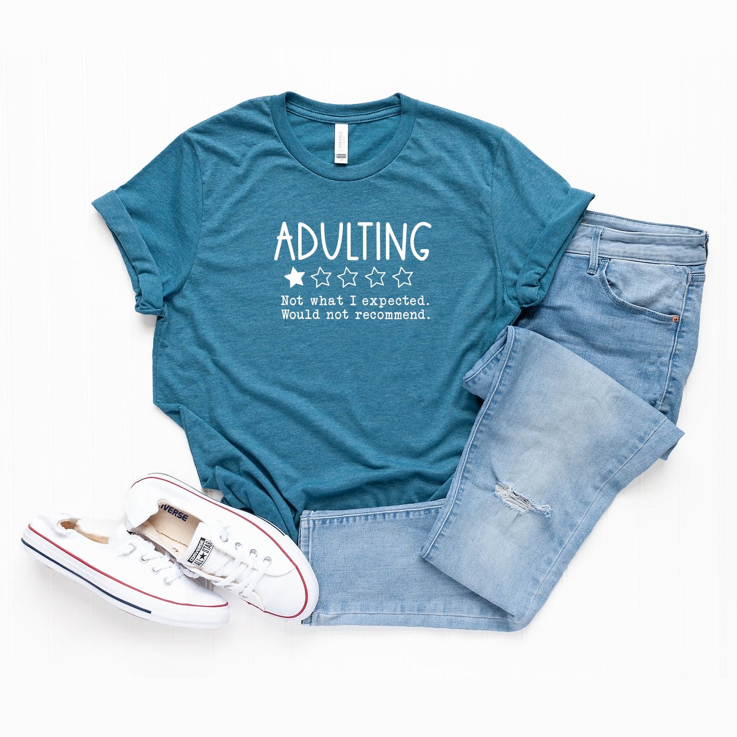 Adulting One Star Review | Short Sleeve Graphic Tee