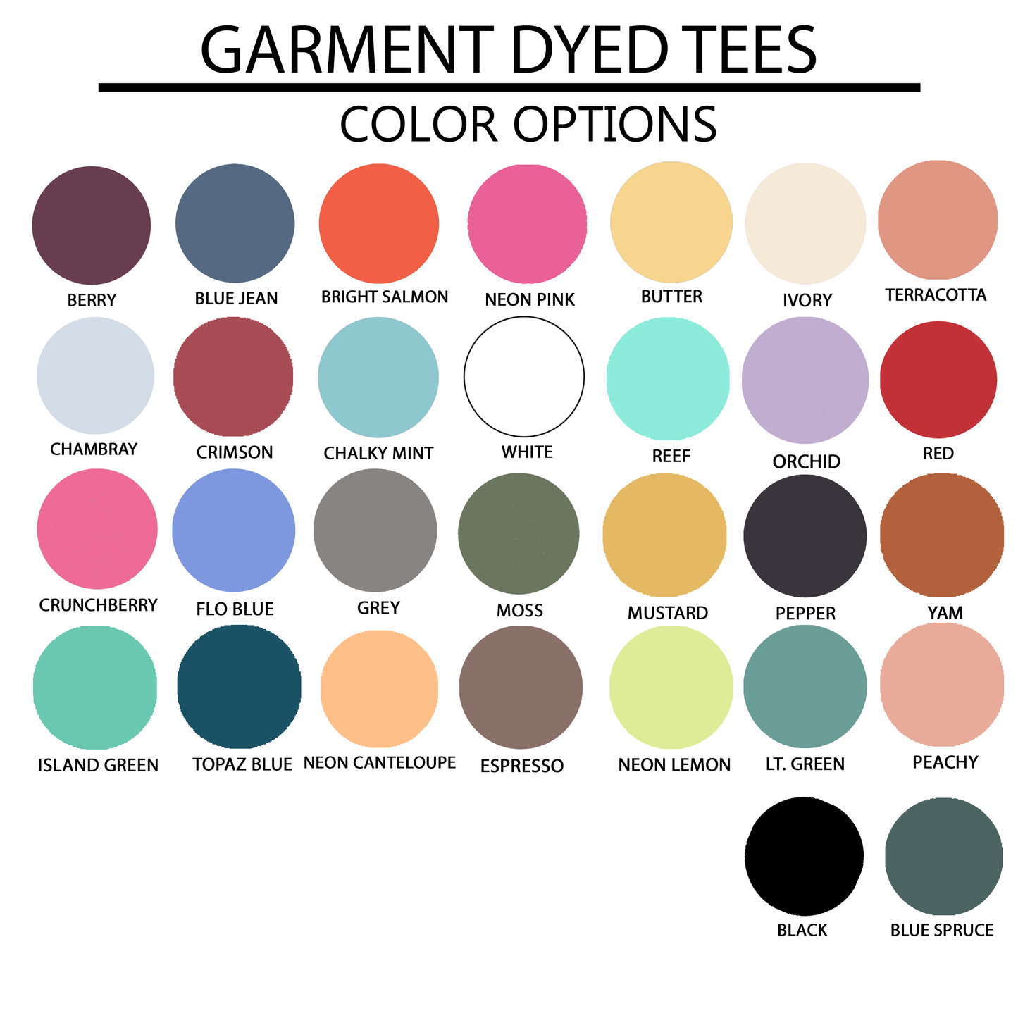 Merry Christmas Bold Cursive Words | Garment Dyed Tee