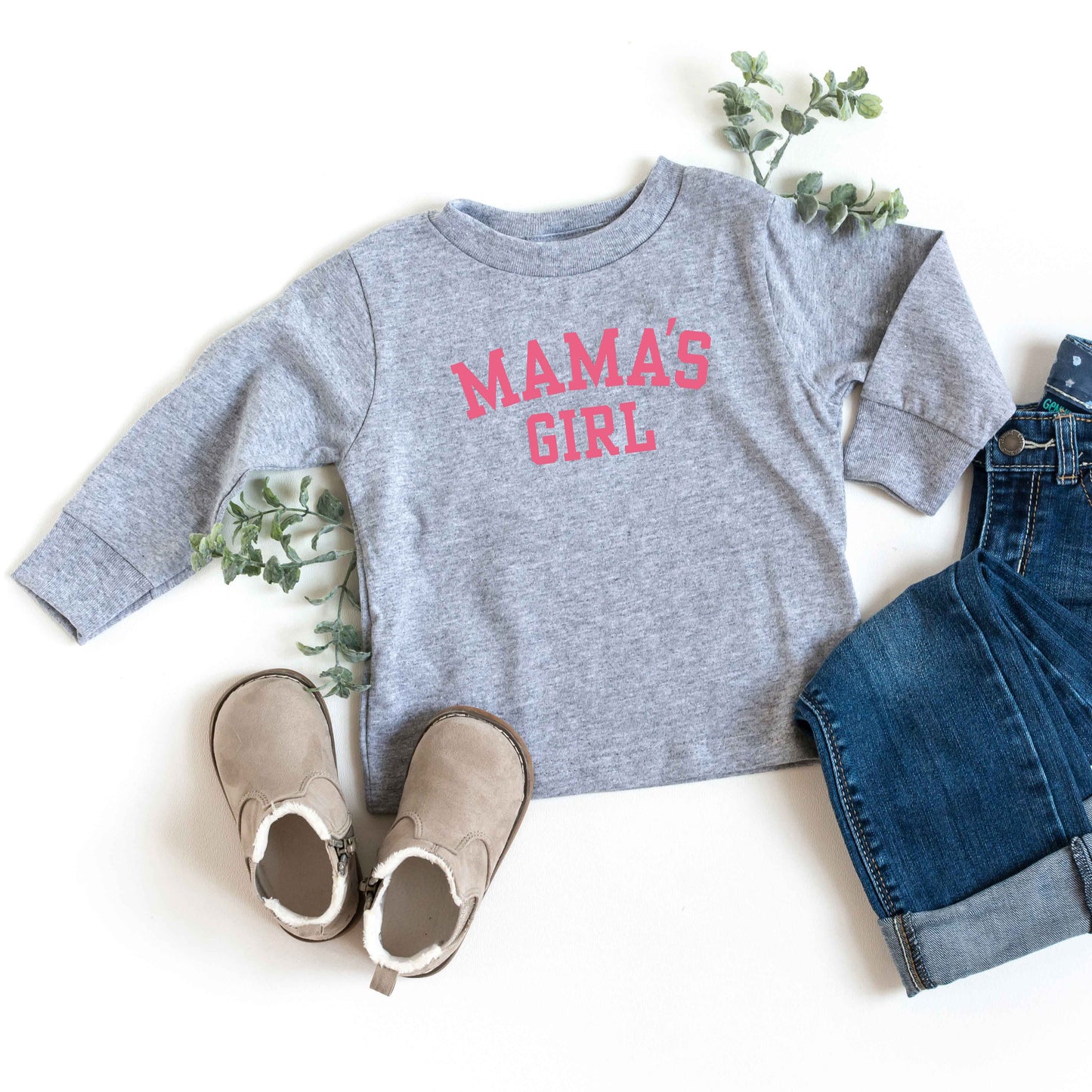 Mama's Girl Varsity | Toddler Long Sleeve Tee