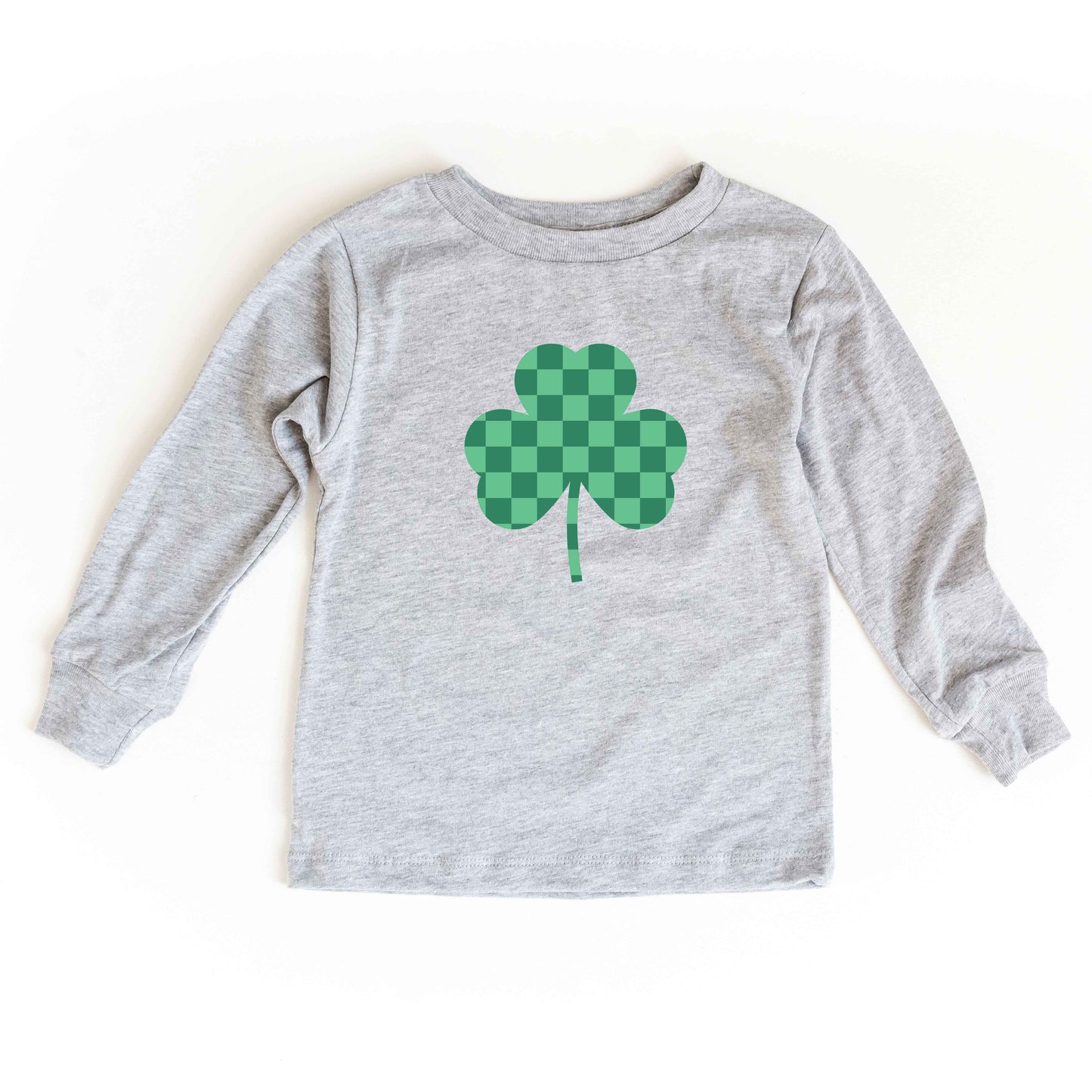 Checker Shamrock | Toddler Long Sleeve Tee