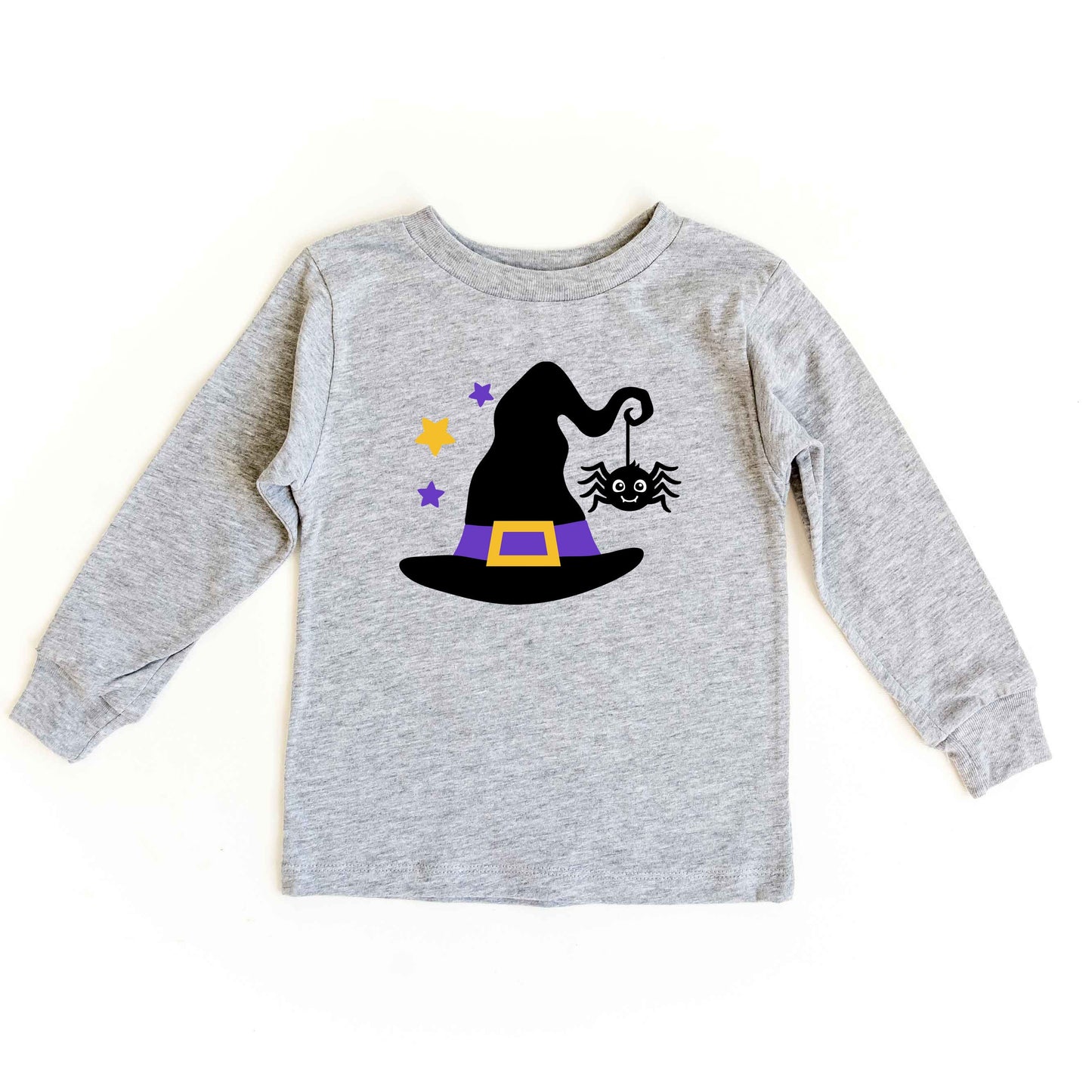 Witch And Spider | Toddler Graphic Long Sleeve Tee