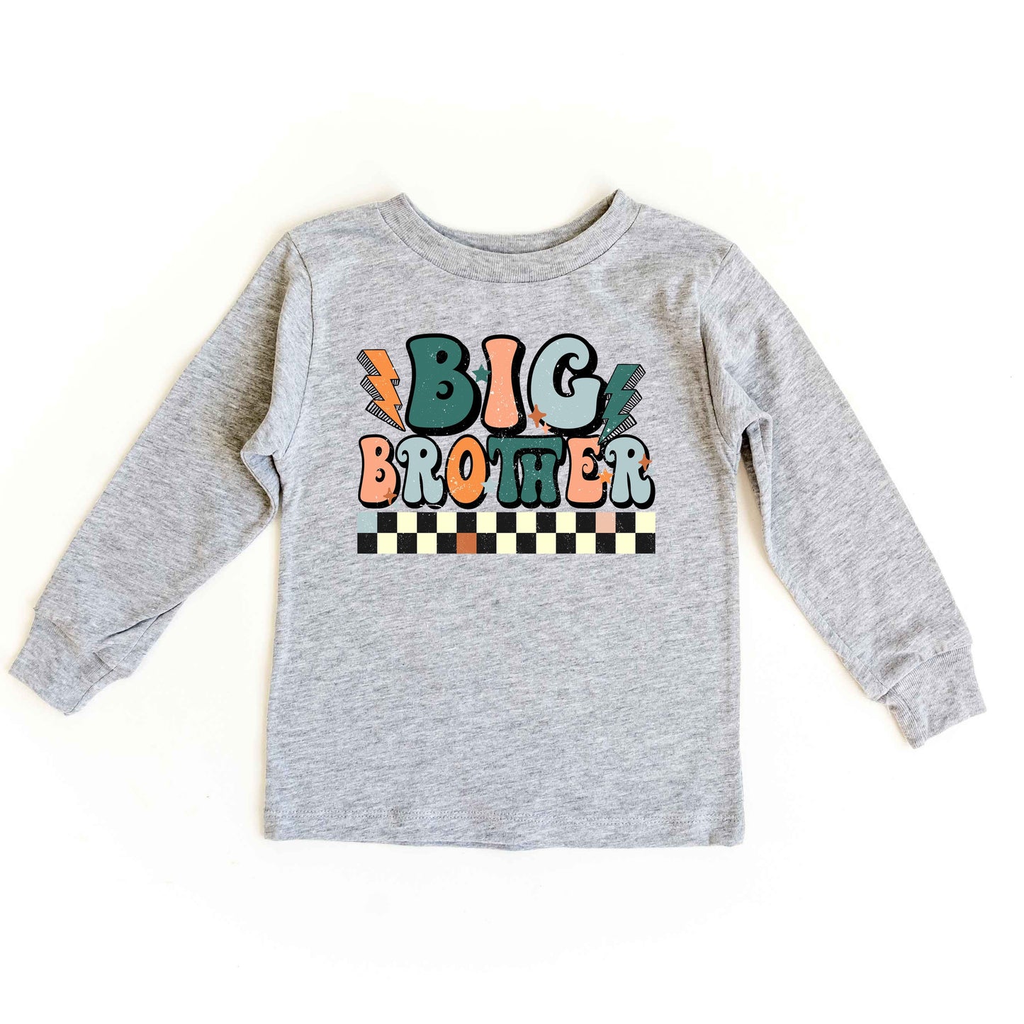 Big Brother Checkered | Youth Graphic Long Sleeve Tee