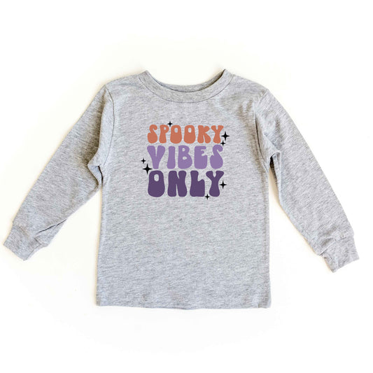 Spooky Vibes Only Stacked | Toddler Graphic Long Sleeve Tee