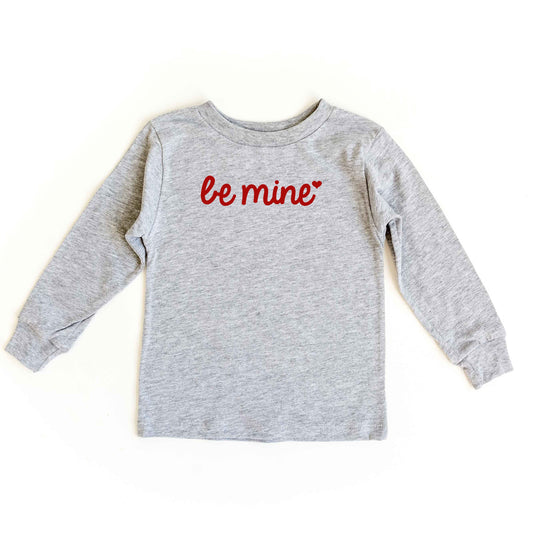 Be Mine Cursive Heart | Toddler Long Sleeve Tee