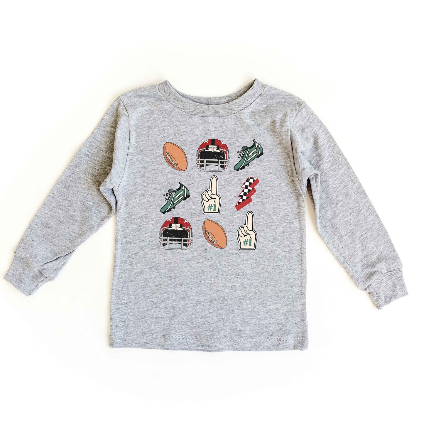 Football Collage | Youth Long Sleeve Tee