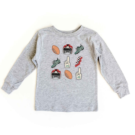 Football Collage | Youth Long Sleeve Tee