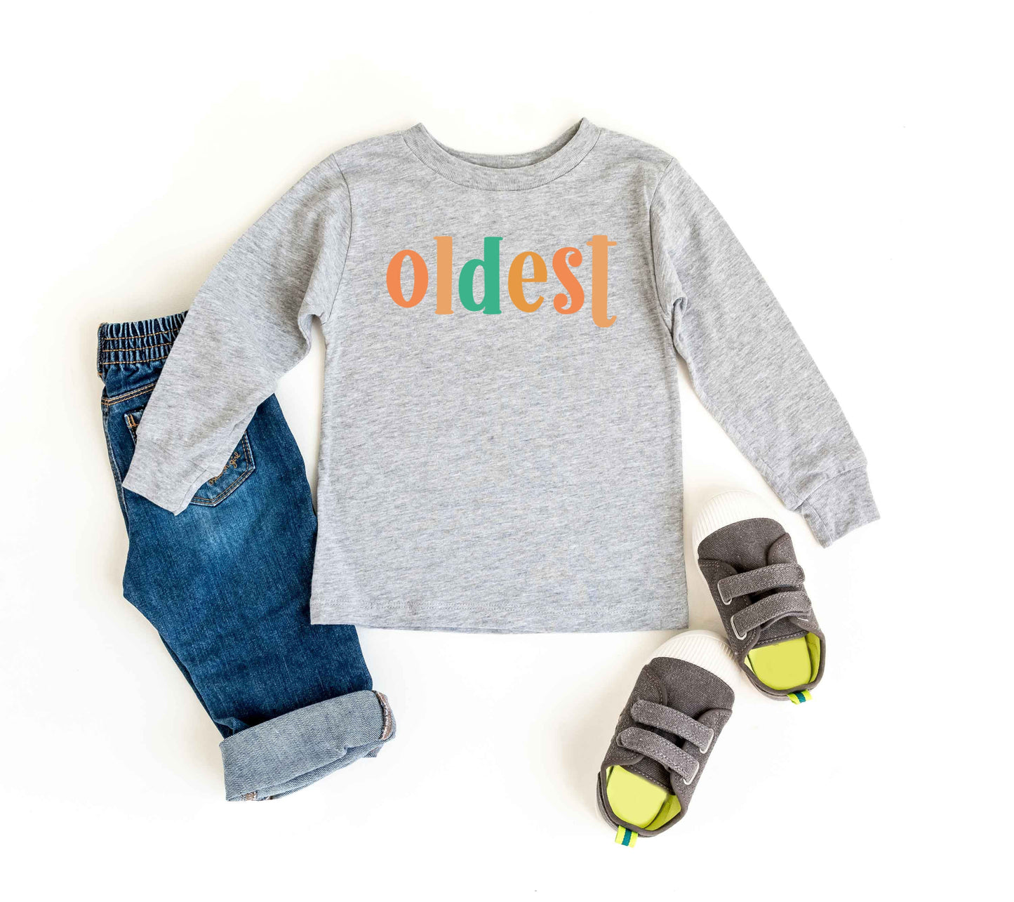 Oldest Colorful | Youth Graphic Long Sleeve Tee