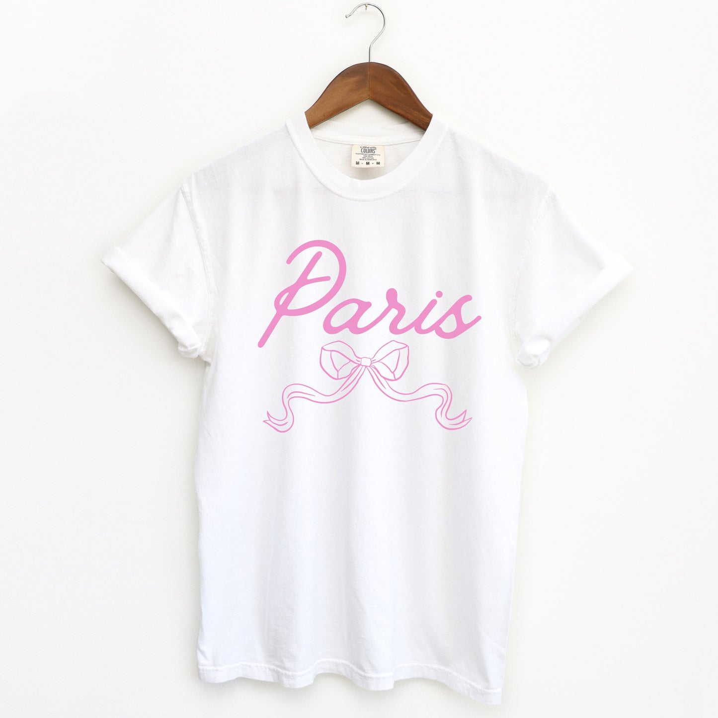 Paris Coquette Bow | Garment Dyed Short Sleeve Tee