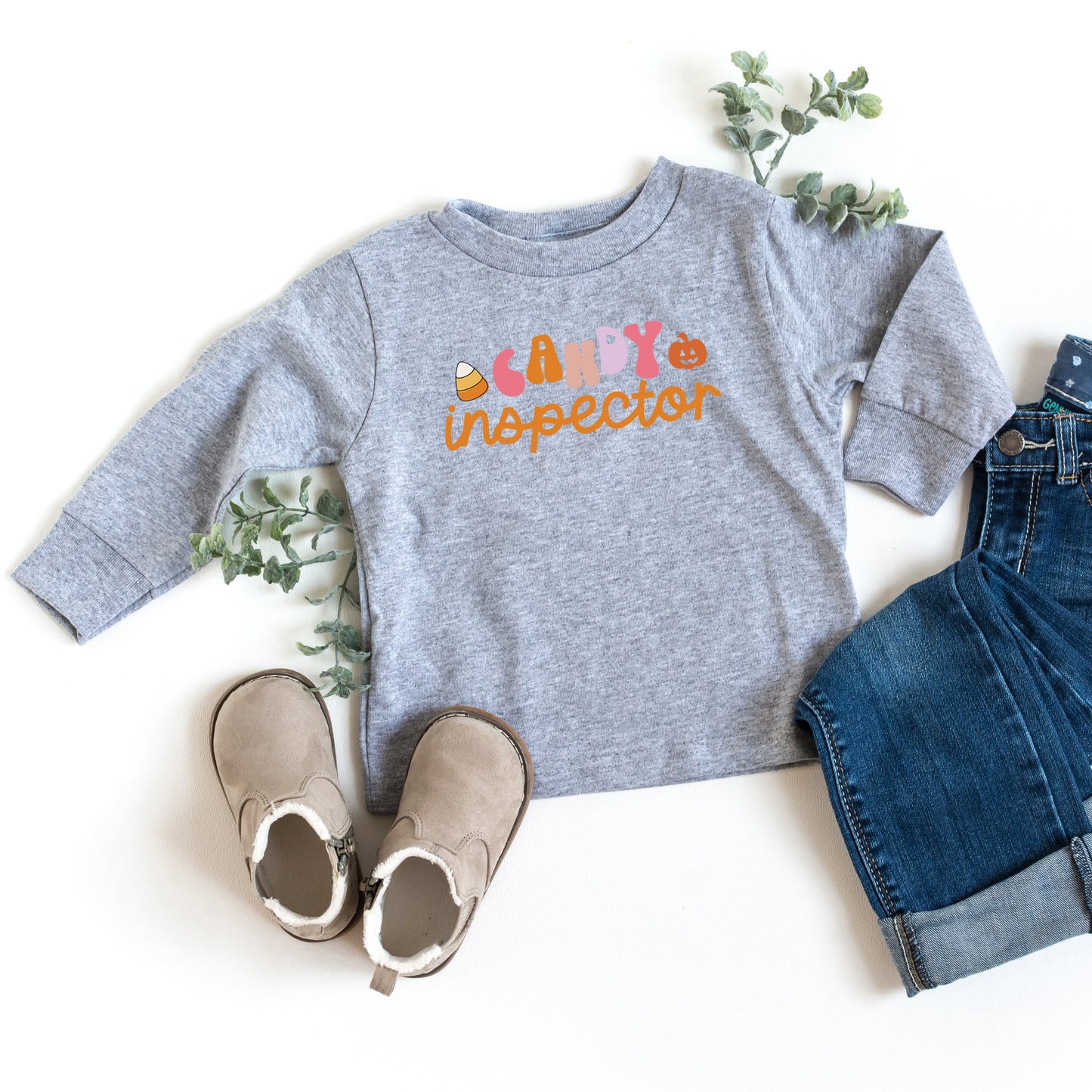 Candy Inspector Colorful | Toddler Graphic Long Sleeve Tee