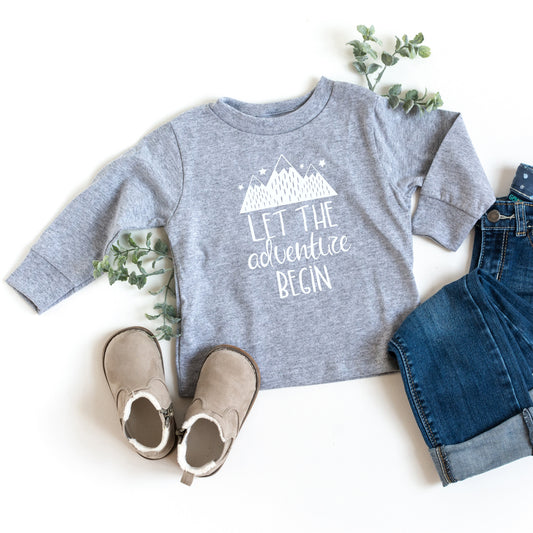 Let The Adventure Begin Mountains | Youth Long Sleeve Tee