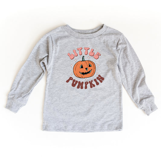 Little Pumpkin Retro | Youth Graphic Long Sleeve Tee